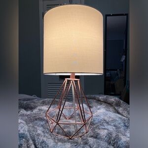 Modern Rose Gold Hollow Out Table Lamp
